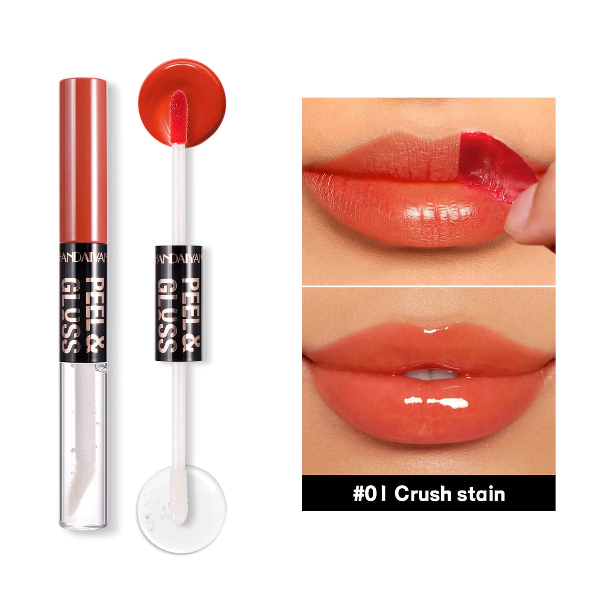 HANDAIYAN Matte Peel-Off Lip Stain Waterproof Transfer-Proof & Moisturizing 2-in-1 | Long-Lasting Lip Gloss & Lipstick