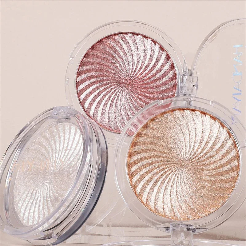 Diamond Highlighter Pearly Powder Palette Glitter Fine Shimmer High Gloss 3D Natural Face Contour Waterproof Long Lasting Makeup