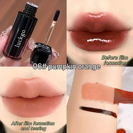 Chocolate Brown Peel Off Lip Stain Waterproof Makeup Matte Khaki Orange Liquid Lipstick Nude Black Tattoo Lips Tint Cosmetic