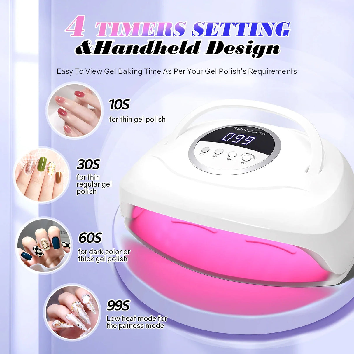 380W UV LED Lamp for Nail 84 LEDs Nail Dryer with Auto Sensor Quick-drying Manicure Lamp for Curing Nail Polish Nail Art Tools