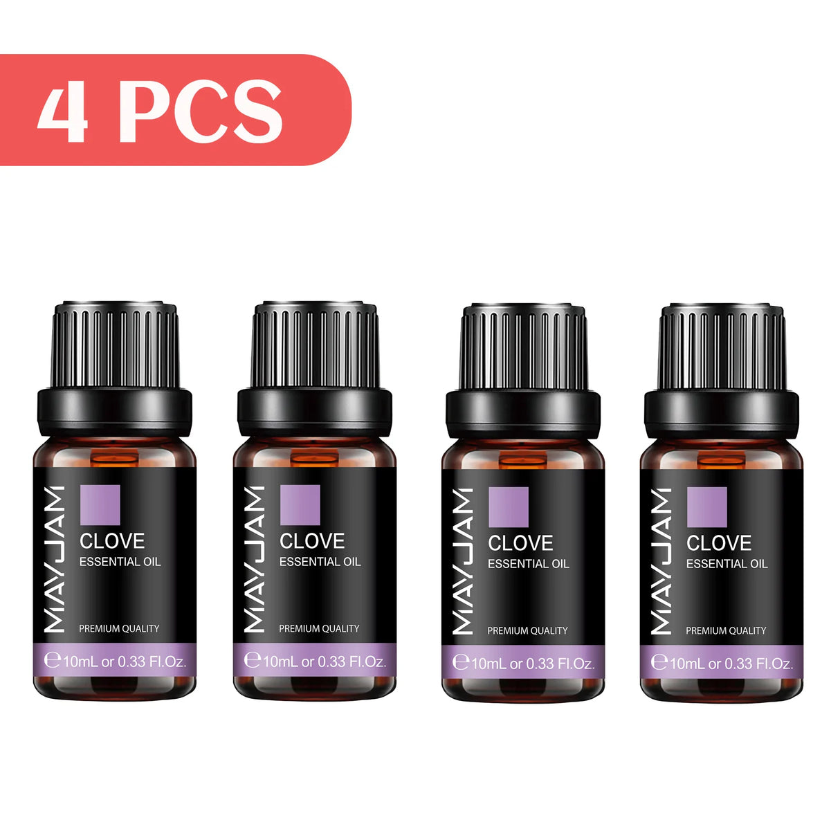 MAYJAM 4 Bottles Essential Oils Jasmine Lavender Eucalyptus Vanilla Sandalwood Frankincense Sweet Orange Patchouli Juniper Oil