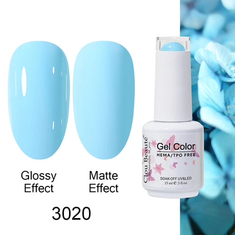 Clou Beaute Gel Nail Polish Neon Brown Royal Blue Red Green Pastal Nude Nail Art Varnishes Gel Lacquer Top Coat UV Gel Nail
