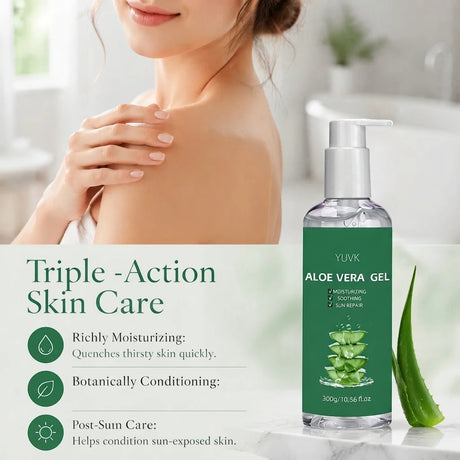 YUVK Aloe Vera Gel for Hydration and Moisture 300G