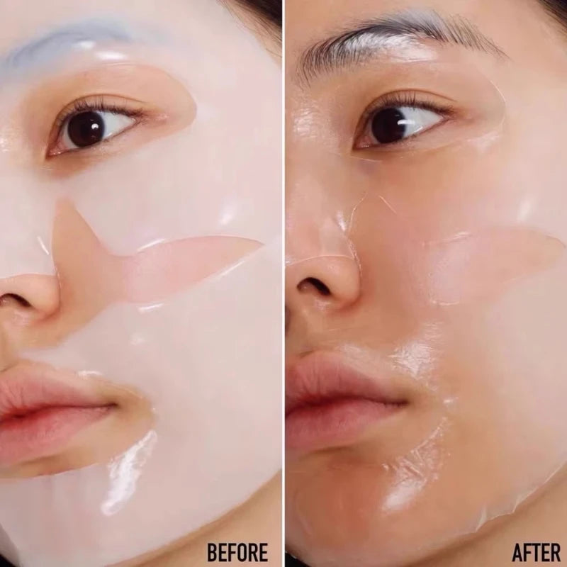 10pcs Korean Collagen Anti Wrinkle Facial Mask Fade Fine Lines Anti Aging Firm Skin Moisturizing Brightening Skincare Mask