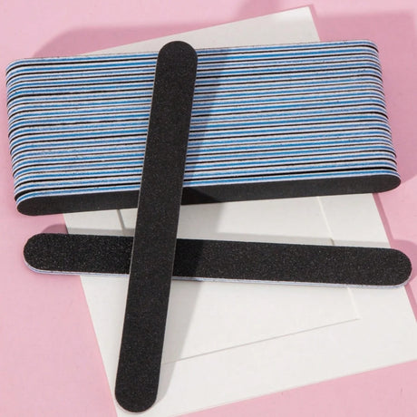 10 Pack Red Core Nail Files Professional Double-Sided 17.8x1.9cm Size for Salon And Home Use