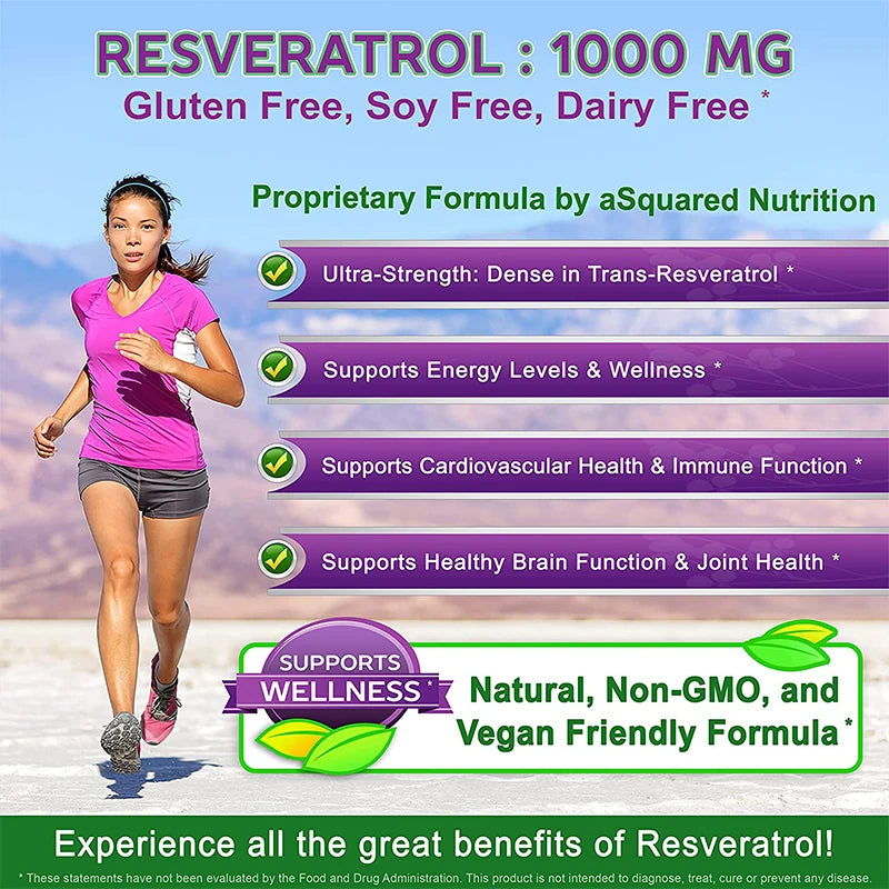 Balincer Resveratrol Complex Supports Cardiovascular Health,Protects Arteries,Boosts Immune System,Promotes Smooth Skin