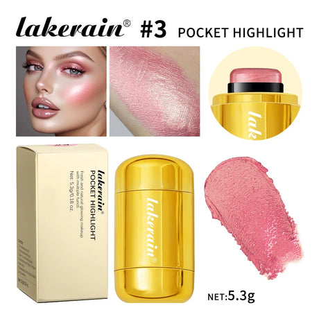 4Colors Highlighter Stick Brightening Skin Tone Contouring Natural Stereo Concealer Blush Multi-Purpose Stick