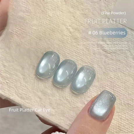 MN 1-20pcs 12ML Pink Gold Cat Eye Ocean Bubble Glass Beads Cat Eye Gel Nail Polish Blue Nails UV Light Nails Green Nails