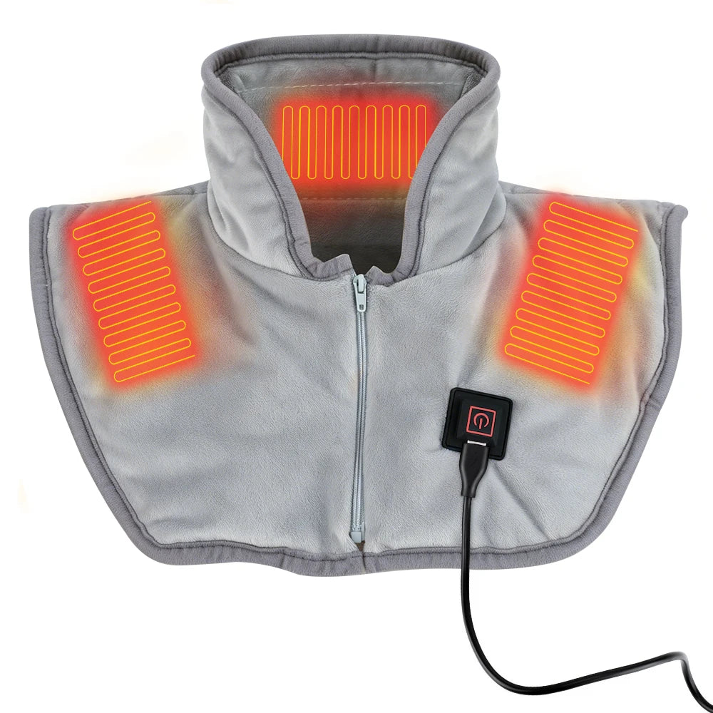 Electric Heating Shoulder Neck Pads Cervical Shawl Massager Cervical Brace Wrap Thermal Compress Relieve Fatigue Warm Back