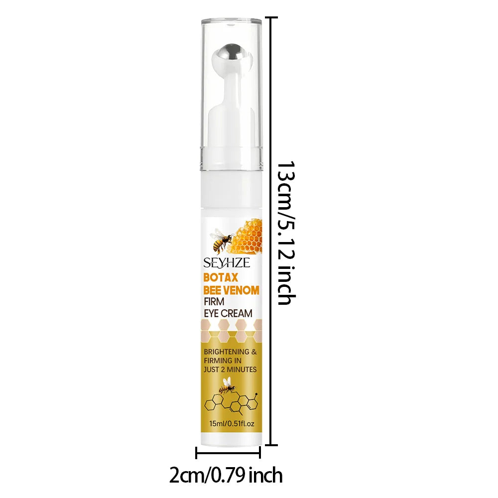 Aihuf Bee Toxin Eye Cream 15ml Instant Moisturizing Anti-Aging Deeply Nourishing Smooth Dry Skin Bag under Eye Treatment Dark Ci