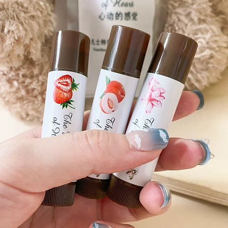 1/3 Pcs Fruity Lip Balm Moisturizing Lip Gloss Nature Nourishing Temperature Change Color Lipstick Cute Jelly Tinted Lip Care