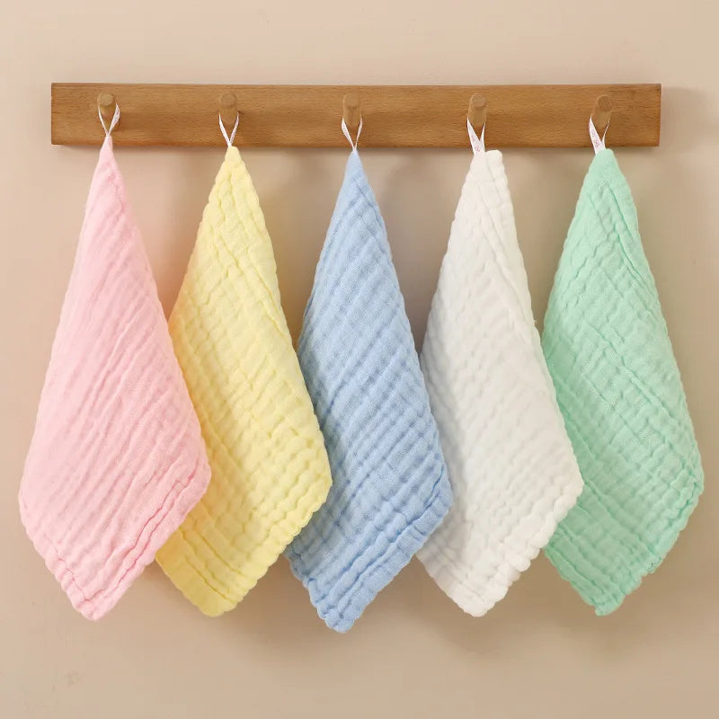 Soft Muslin Baby Washcloths - Gentle Newborn Face Towel for Sensitive Skin, Ideal for Baby Registry & Shower Essentials