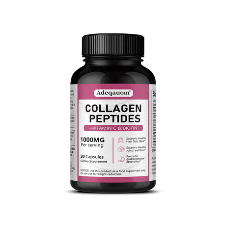 Multi Collagen Peptides Capsules with Vitamin C, Biotin, Support Skin Hair Nail Joint Bone Digestion & Intestinal Wellness