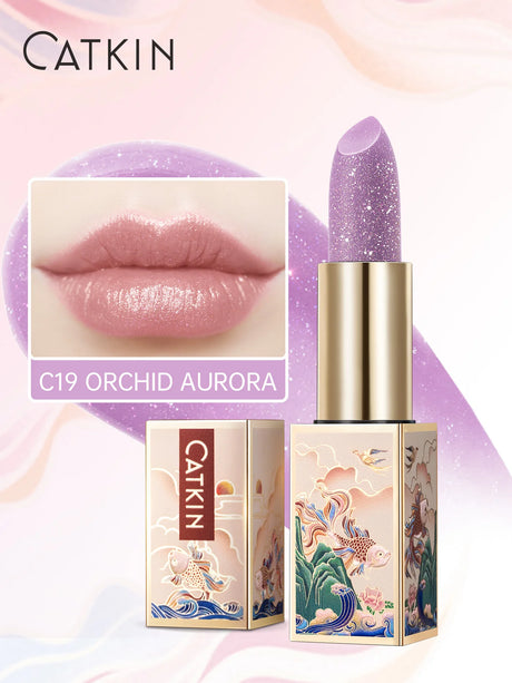 CATKIN Tinted Lip Balm Color Changing Lipstick Ultra Hydrating Natural Lip Moistrurizer with Vitamin E Nourishing For Cracked &