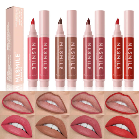 Hydrating Waterproof Lip Stain Matte Lip Liner Marker Pen Lipstick Lasting Colour Lipstick Contour Pen with A Natural Effect