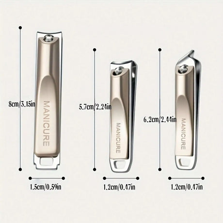 Precision Nail Clippers 5-Piece Set, Double-Edged Sharp And Durable, Complete Set With Ear Pick, Carefully Selected Steel Precision Grinding, Stainless Steel Nail Clipper Set Anti-Splash Rotating Package Five-Piece Pliers Ful