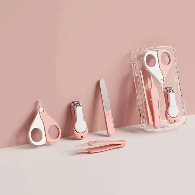 Newborn Baby Nail Scissor Baby Nail Care Tool Kid Safe Portable Nail Clipper Trimmer Tweezer with Box Children Manicure Kit