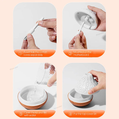 Creative Volcano Air Humidifier Desktop Electric USB Humidificadore Water Mist Diffuser Purifier Air Freshener
