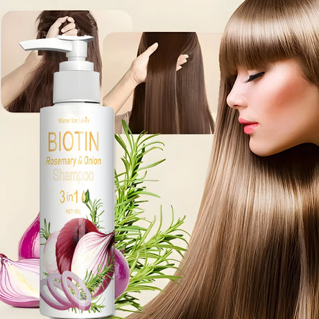 Daily Use Biotin Onion Rosemary Shampoo Gentle Mild Formula Clean Scalp Impurities Support Long Term Healthy Hair Growth 150g