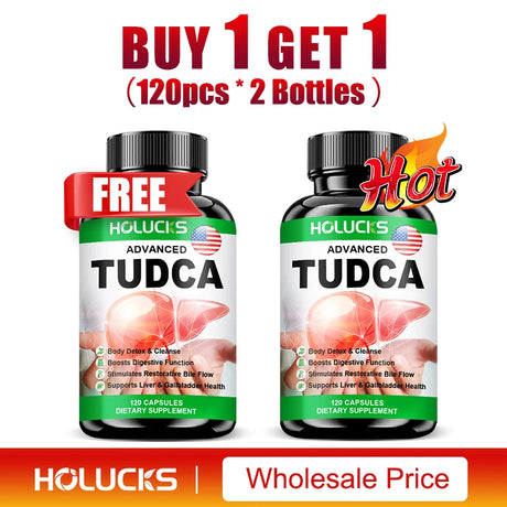 HOLUCKS TUDCA Supplement, Support Liver Cleansing, Detoxification and Repair, Digestive Health, Immune Support