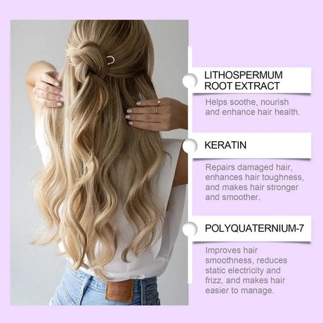 100ml Purple Hair Mask Deep Conditioner For Blonde, Silver And Gray Hair, Keratin Hair Mask Nourish Repair Damaged and Dry Hair
