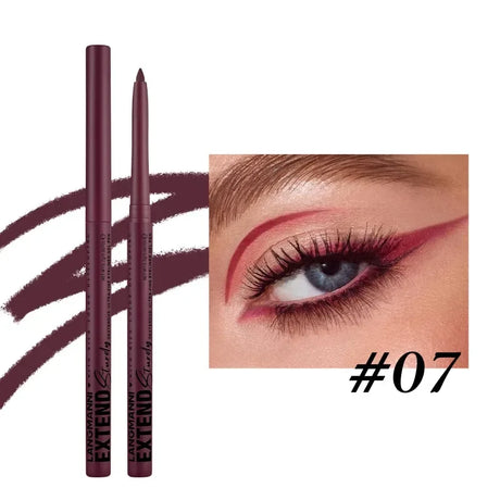 12-Color Fashion Eyeliner Pencil Smokey Punk Style Eye Liner Pen
