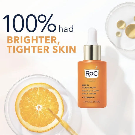 Patent-Pending Formula Vitamin C Facial Serum Infused With Hyaluronic Acid & Retinol, Daily Facial Care To Make Skin Appear Brighter & Smoother In Look