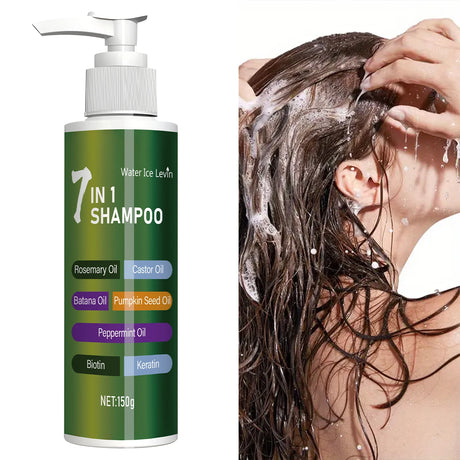 7-in-1 Shampoo, Rich in Foam and Easy to Rinse, Removes Dandruff, Reduces Hair Breakage, Long-Lasting Oil Control, Super Volumizing, Strengthens Hair, Repairs Split Ends, Makes Hair Thicker and Softer