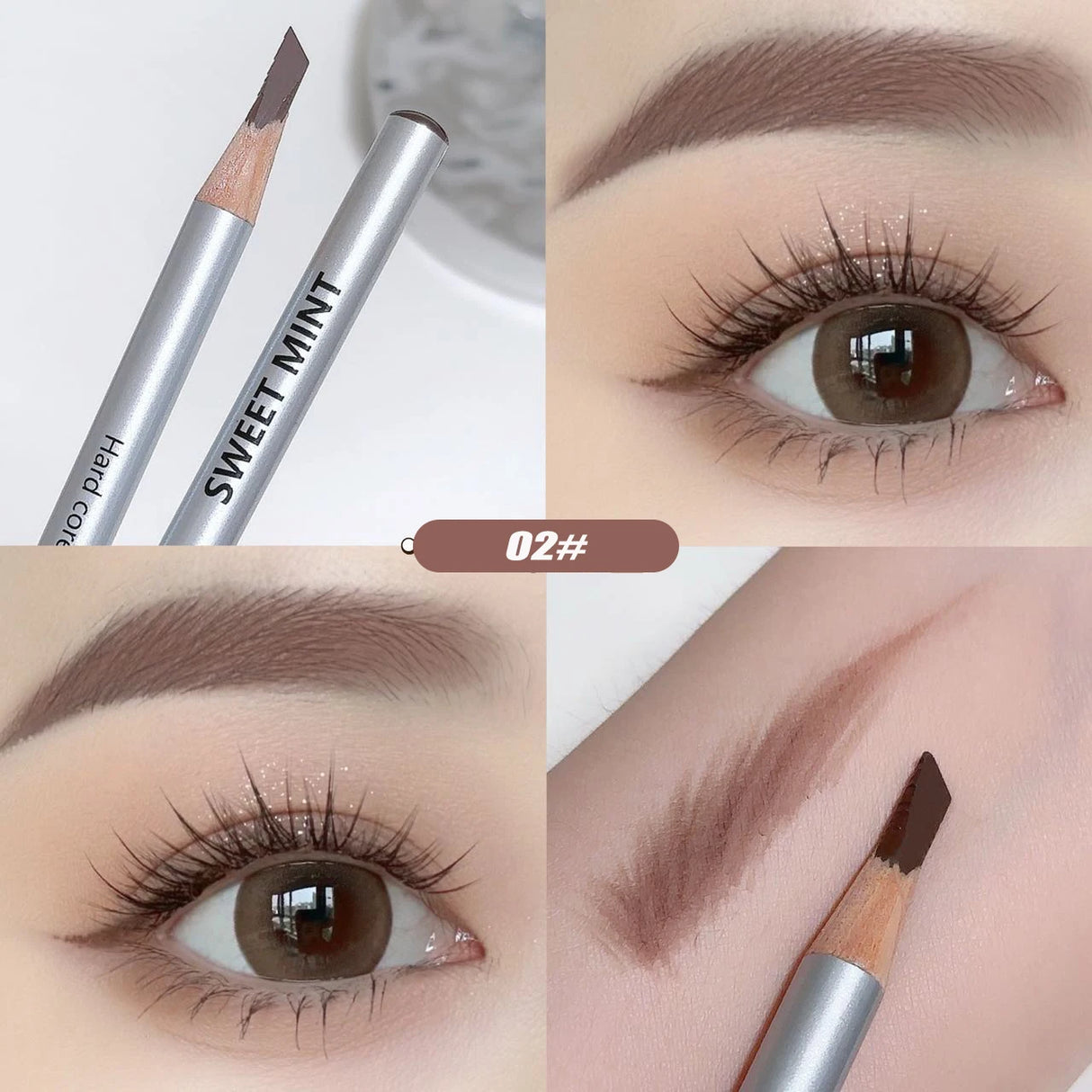 Hard Core Eyebrow Pencil Tattoo Waterproof Art Tint High Color Rendering Makeup Wood Eye Brow Pen Enhancers Cosmetic Tool