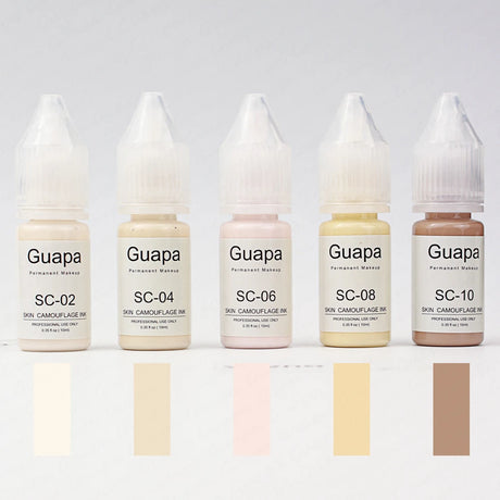 Guapa 10ml Permanent Makeup Ink Stretch Mark Camouflage Pigments Skin Tone Scar Camouflage Tattoo Ink for Restore Skin Tone