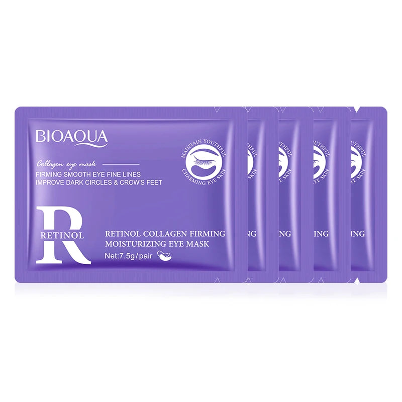 BIOAQUA Retinol Crystal Collagen Eye Mask Anti Dark Circles Anti-Wrinkles Moisturizing Anti-Aging Eye Patches Skin Care
