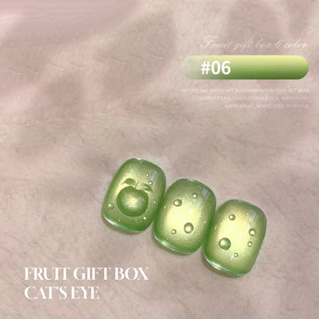 MN 1-20pcs 12ML Pink Gold Cat Eye Ocean Bubble Glass Beads Cat Eye Gel Nail Polish Blue Nails UV Light Nails Green Nails