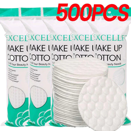 Facial Makeup Remover Disposable Cotton Pads Soft Breathable Double Sided Round Nail Polish Remover Cleansing Pads Makeup Tools