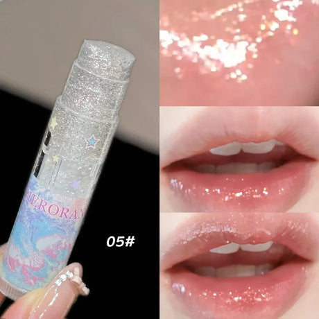 Fruit Jelly Shimmer Color-Change Lip Balm Hydrating Moisturizer Tinted Lip Care for Plump Juicy Lips Water Gloss Lipstick Makeup