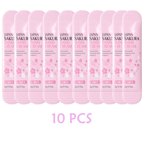 LAIKOU Sakura Hand Cream Moisturizing Nourishing Brightening Hydrating Hand Lotion Creams Intensive Repair Hand Balm Travel Suit