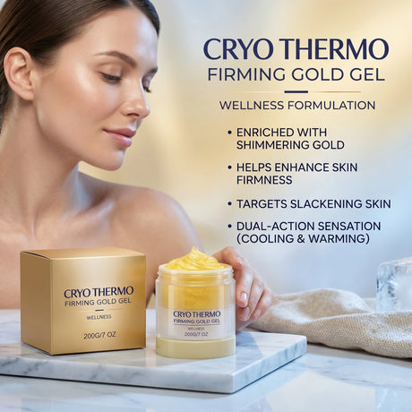 Cryo Thermo Firming Gold Gel for Sagging Skin 200g Anti Cellulite Improve Skin Elasticity Lifting Smoothing Sculpted Body Care 