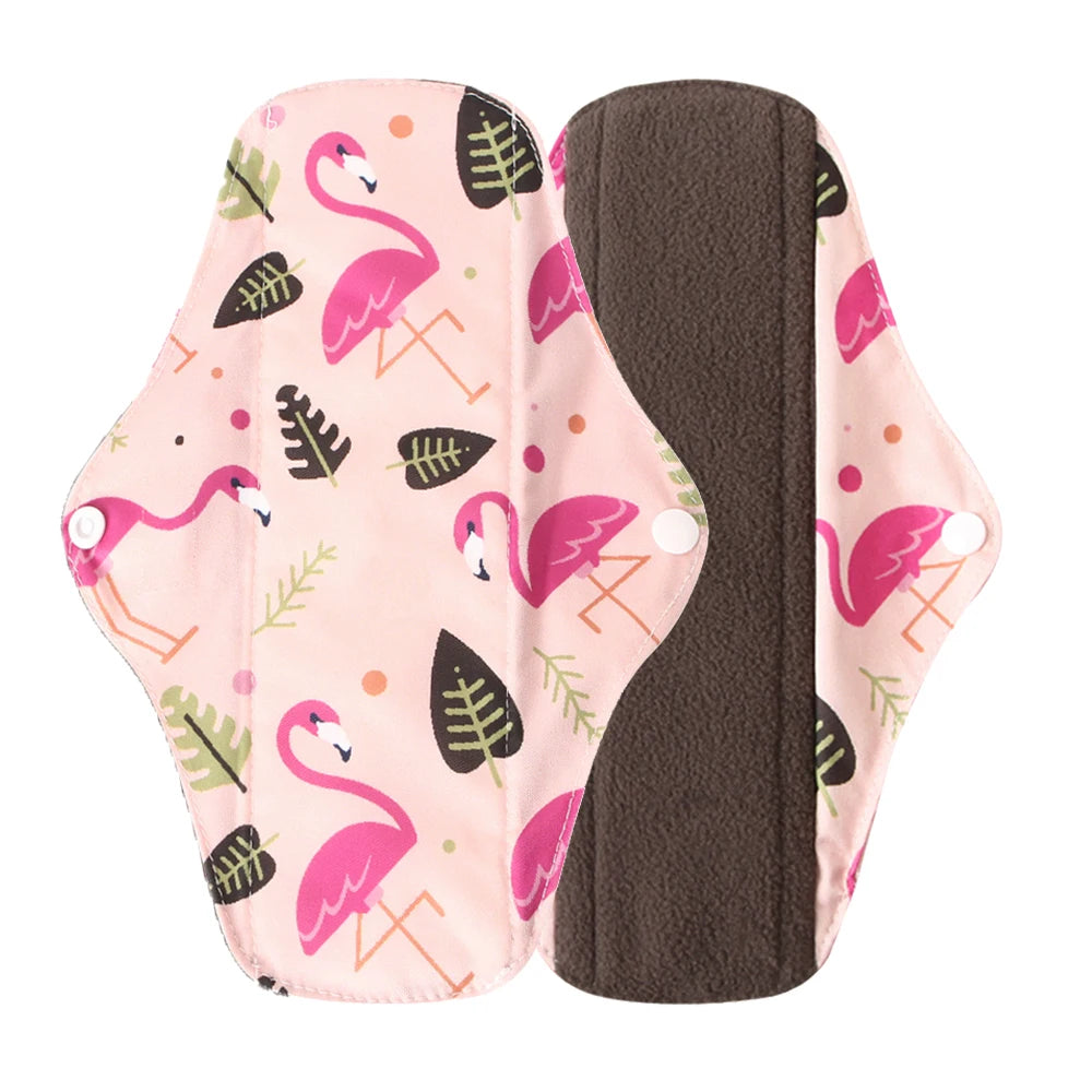 Washable Menstrual Pad Panty Liner Reusable Cloth Sanitary pad Hygienic and Soft Washable Charcoal Menstrual