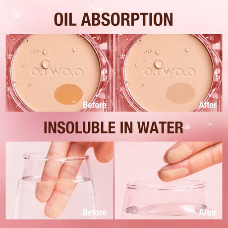 Wholesale O.TWO.O Face Powder 24 Hours Oil-control Waterproof Matte Face Makeup Cosmetic Setting Compact Powder
