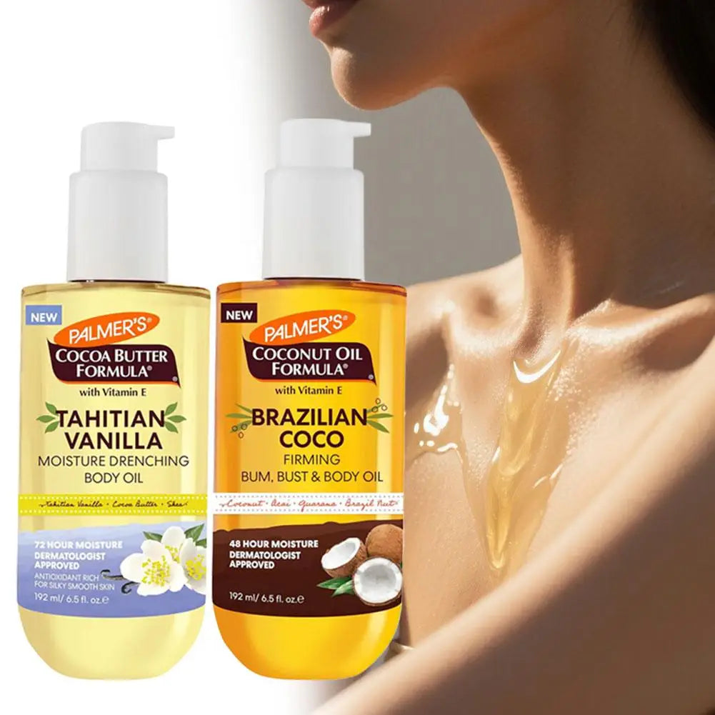 Palmer's Vanilla Coconut Firming Body Oil - 72H Hydration with Shea Butter & Vitamin E for Softer Skin Tightening & Firming