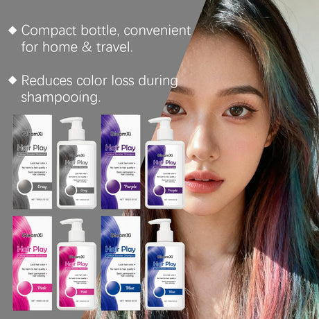 Hair Coloring Shampoo Color Enhance Hair Dye Protection Fade Yellow After Bleach Hair Non-Irritating Fixing Hair Dye Shampoo