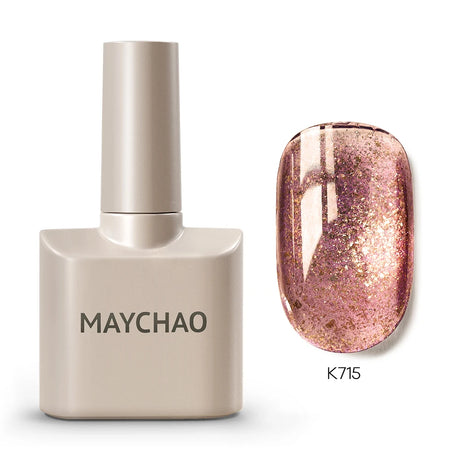 MAYCHAO Cherry Red Gel Nail Polish 12ml Glossy Semi Permanent Soak Off UV LED Frosted Gel Nails Base Painting Varnish