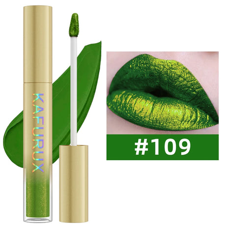 14 Colors Bold Intense Glitter Metallic Lip Gloss Pearlescent Lip Tint,Long Lasting Liquid Lipstick Makeup Gifts for Women Red