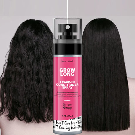 Leave-In Conditioner Spray and Smoothing Agent, Long-Lasting Biotin - Anti-Frizz Deep Conditioner for Split Ends and Breakage - with Vitamin E, Caffeine, and Ginseng, Suitable for Curly, Dry, and Damaged Hair