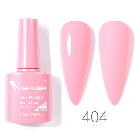 VIP5 Venalisa Nail Gel Polish Jelly Color HEMA/TPO FREE Nude Pink Semi Permanent Soak Off UVLED Gel Polish Sparkle Gel Varnish