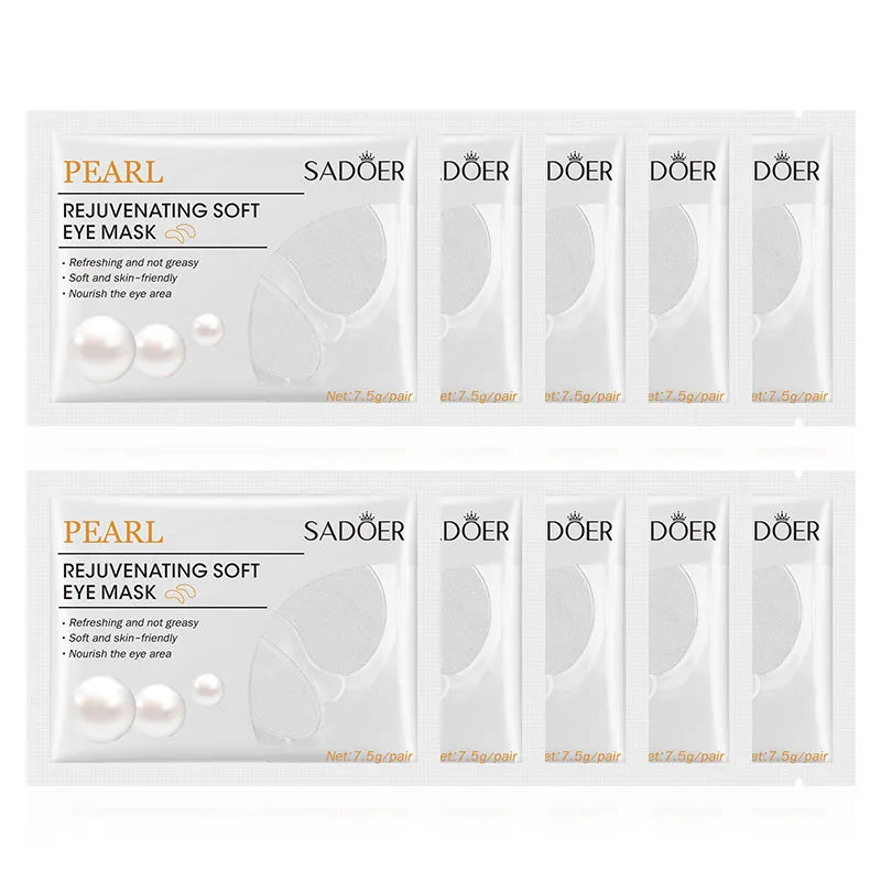 5/10 Pairs SADOER Pearl Eye Mask Anti Dark Circles Removal Eyes Bags Whitening Moisturizing Firming Patches Skin Care
