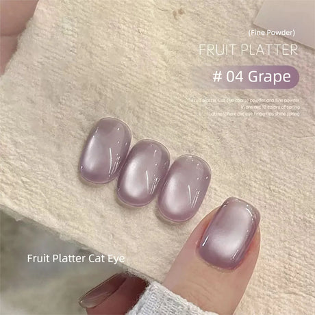 MN 1-20pcs 12ML Pink Gold Cat Eye Ocean Bubble Glass Beads Cat Eye Gel Nail Polish Blue Nails UV Light Nails Green Nails