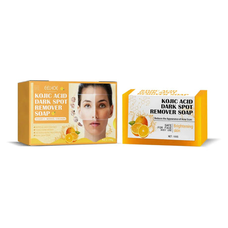 EELHOE Kojic Acid Soap Cleaning Even Skin Skin Brightener Oil Control Nourishing Hydration Skin Care Natural Turmeric Soap 100g