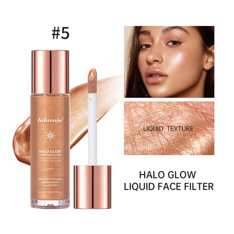 2 IN 1 Skincare & Primer Liquid Highlighter Face Contouring Moisturizing Brightening Skin Tone Bronzer Glow Body Face Makeup