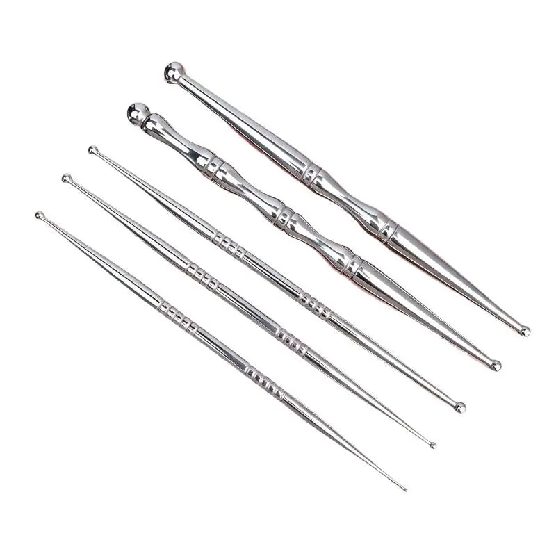 New Acupuncture Stick Double Head Face Massage Tool, Stainless Steel Acupressure Pen, Ear & Body Acupoint Probe For Muscle Relie