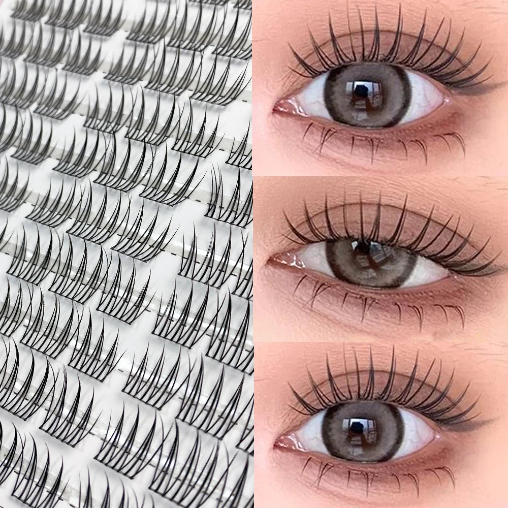 1/box 90 clusters idol False Eyelashes Black Natural Manga Lashes Anime Eyelashes Large Capacity Lashes Extension Chinese Makeup